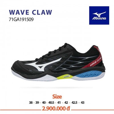 Giày cầu lông mizuno Wave claw đen 71GA191509